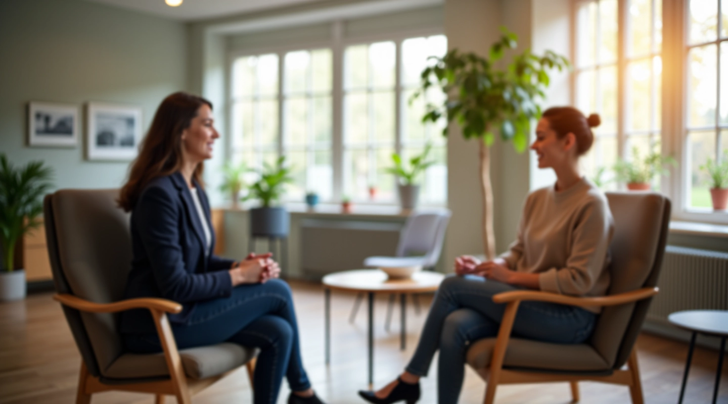 Moderne workshopmiljø med deltagere der lytter til undervisning